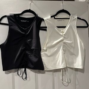 EUC ABERCROMBIE CROPPED TANKS
